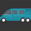 Turquoise Toy Car With Streamlined Design Multiple Windows And License Plate L322